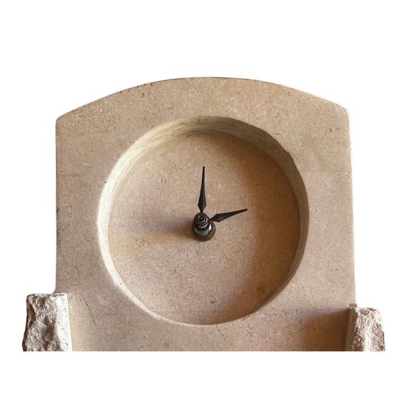 Tessellated Stone Mantle Clock - Picture 2 of 8